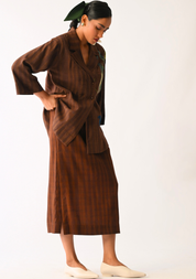 Brown Midi Skirt