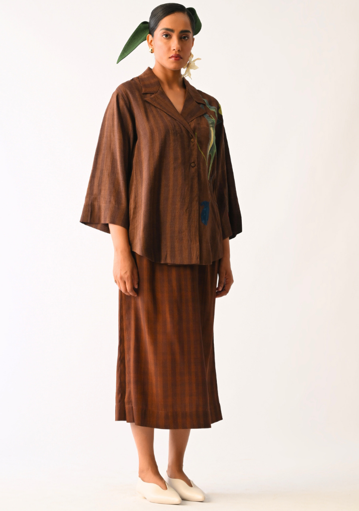 Brown Midi Skirt