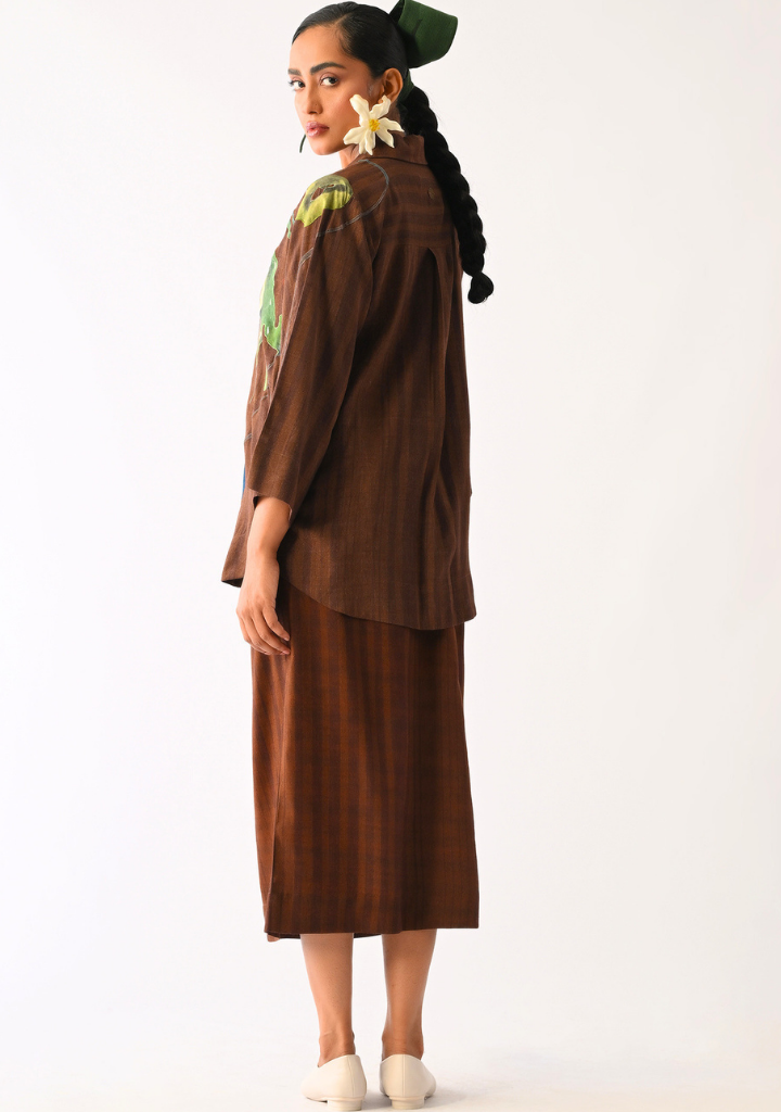 Brown Midi Skirt