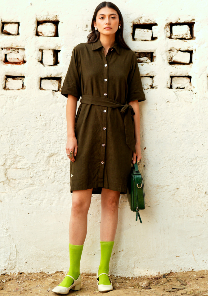 Brown Moss Dress