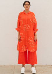 Burnt Orange Bandhani Tunic