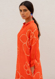 Burnt Orange Bandhani Tunic