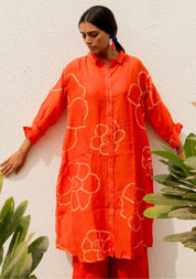 Burnt Orange Bandhani Set