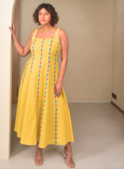 Butter Panelled Dress