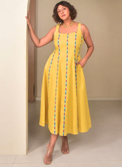 Butter Panelled Dress