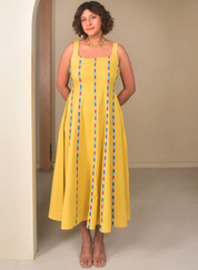 Butter Panelled Dress