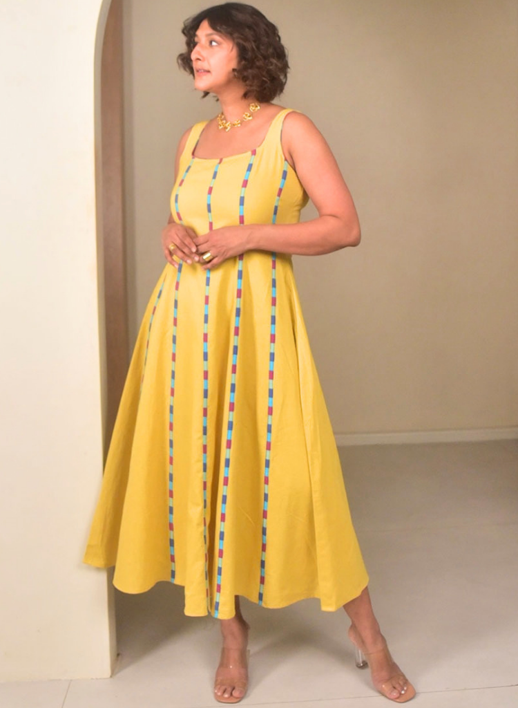 Butter Panelled Dress