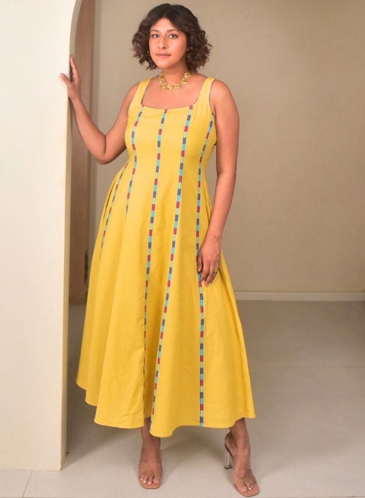 Butter Panelled Dress