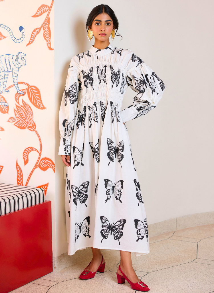 Butterfly Smocked Dress