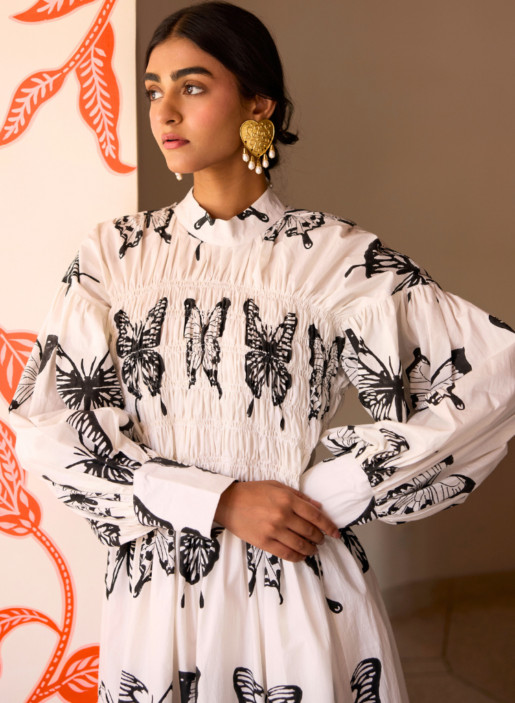 Butterfly Smocked Dress