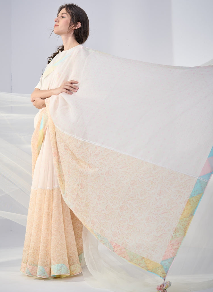 Butterscotch Saree Set