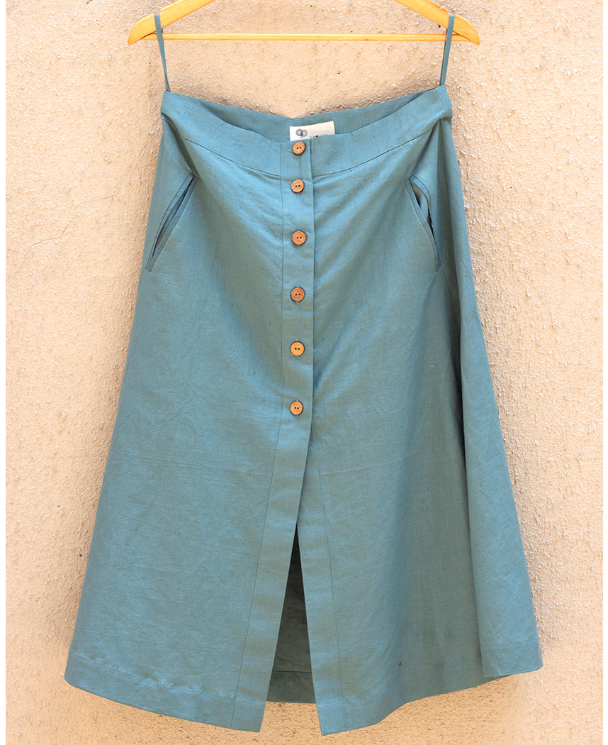 Button Down Midi Skirt