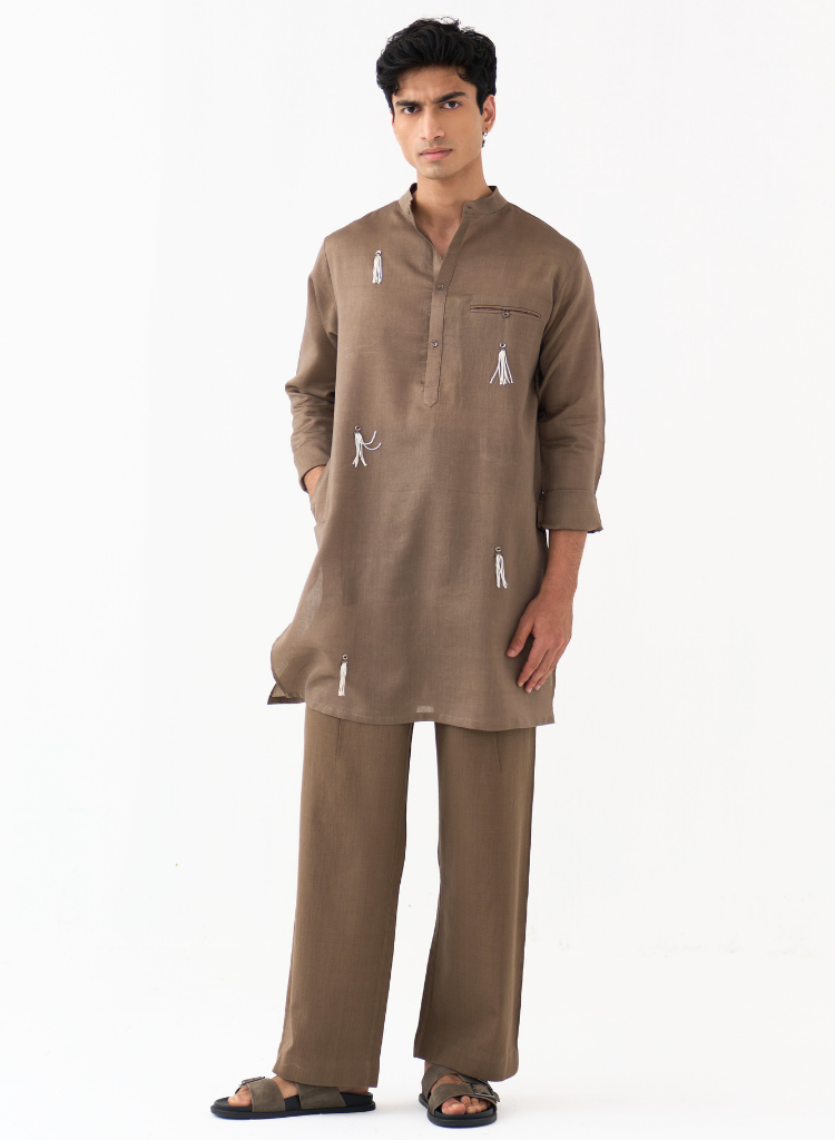 Button Emb Kurta