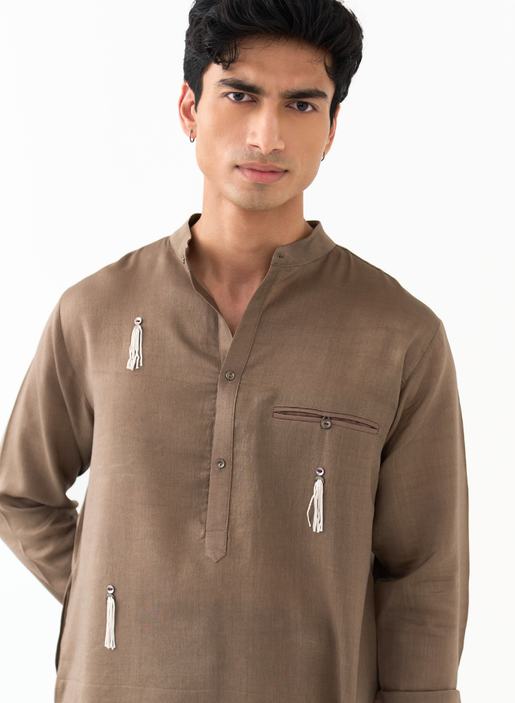 Button Emb Kurta