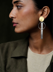 Button Up Earrings RTS