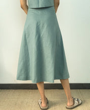 Button Down Midi Skirt