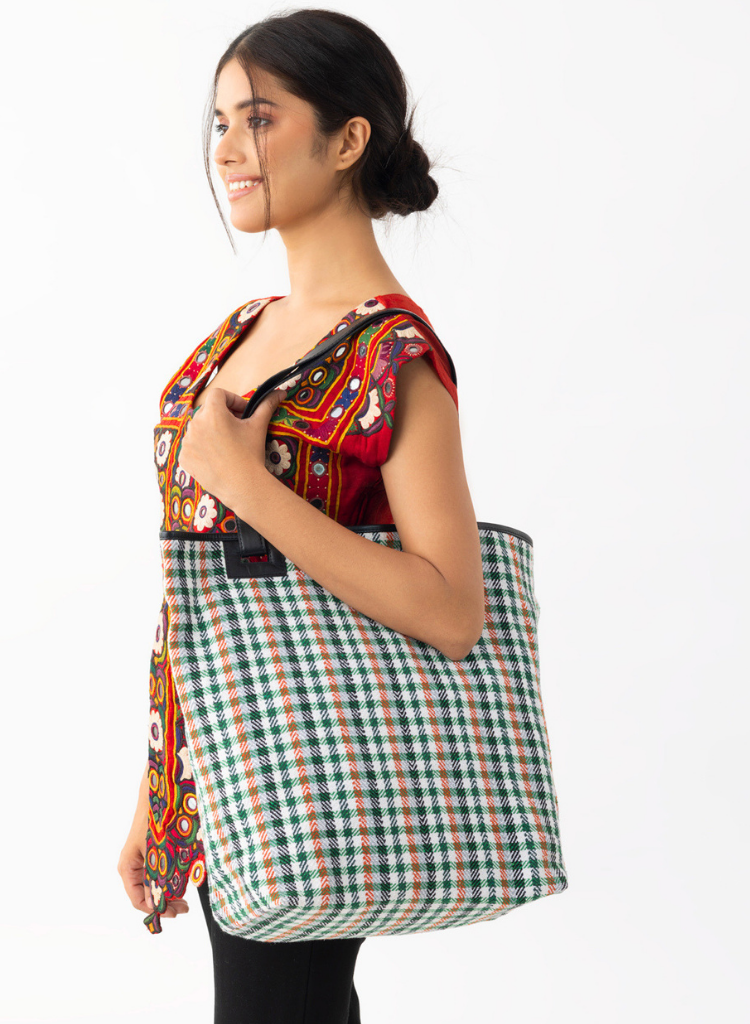 Checks Tote Bag