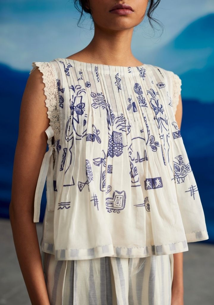 Calantha Pleated Top