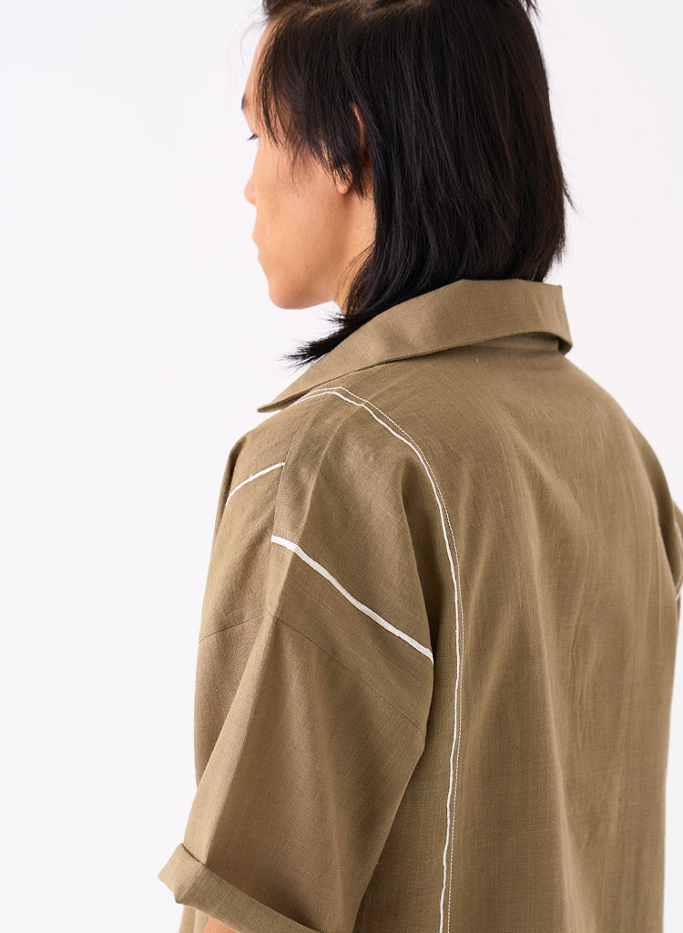 Camp Collar Shirt Set