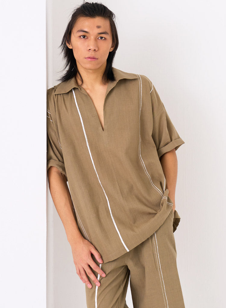 Camp Collar Shirt Set