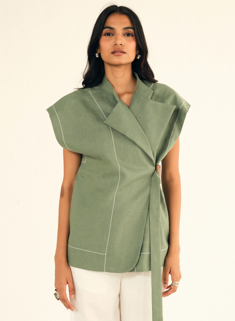 Cap Sleeves Waistcoat