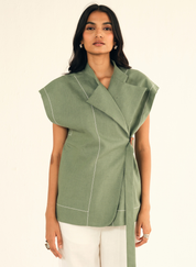 Cap Sleeves Waistcoat