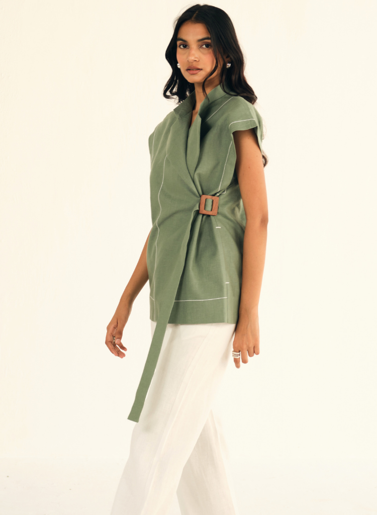 Cap Sleeves Waistcoat