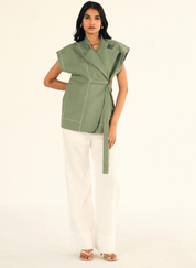 Cap Sleeves Waistcoat