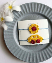 Car Sunflower Rakhi Set