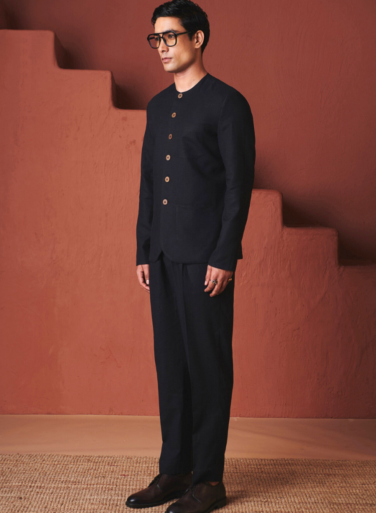 Carbon Pleated Tapered Pants