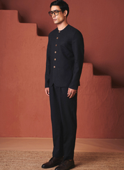 Carbon Pleated Tapered Pants