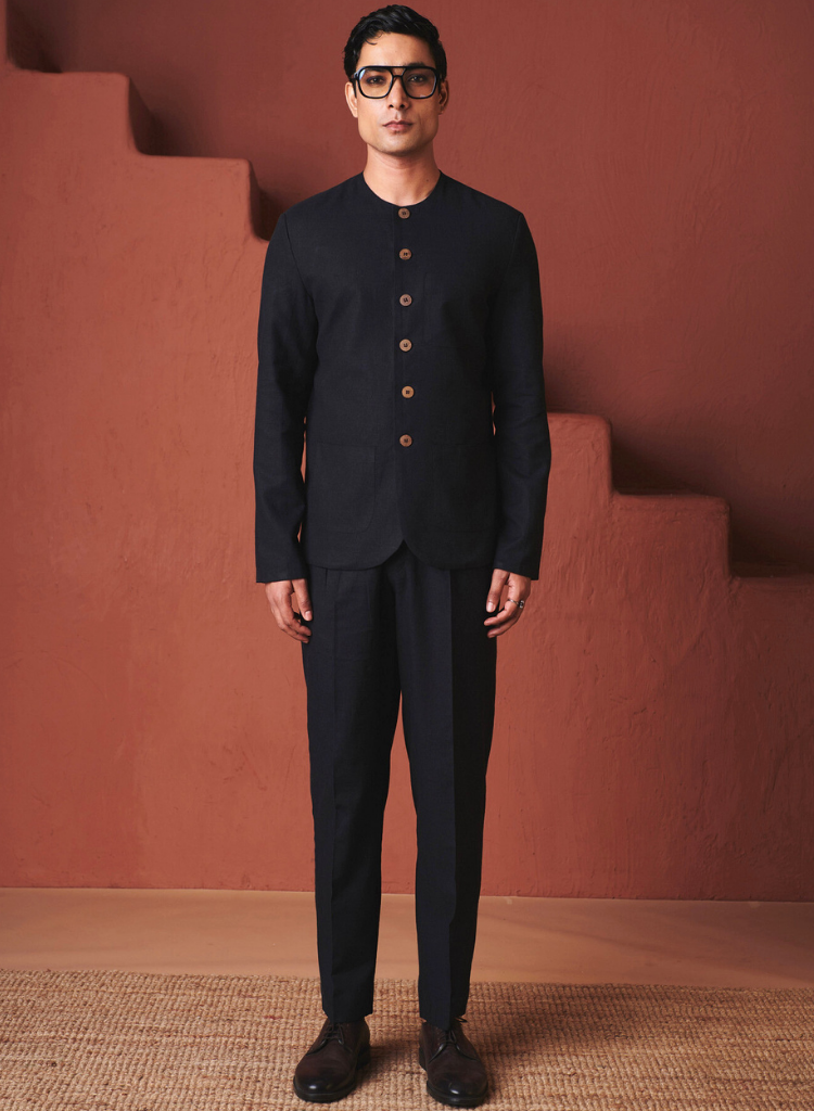 Carbon Round Neck Jacket