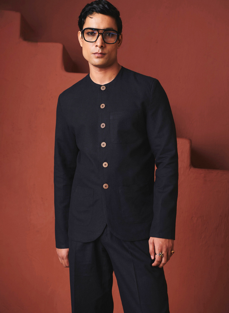 Carbon Round Neck Jacket