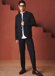 Carbon Round Neck Jacket