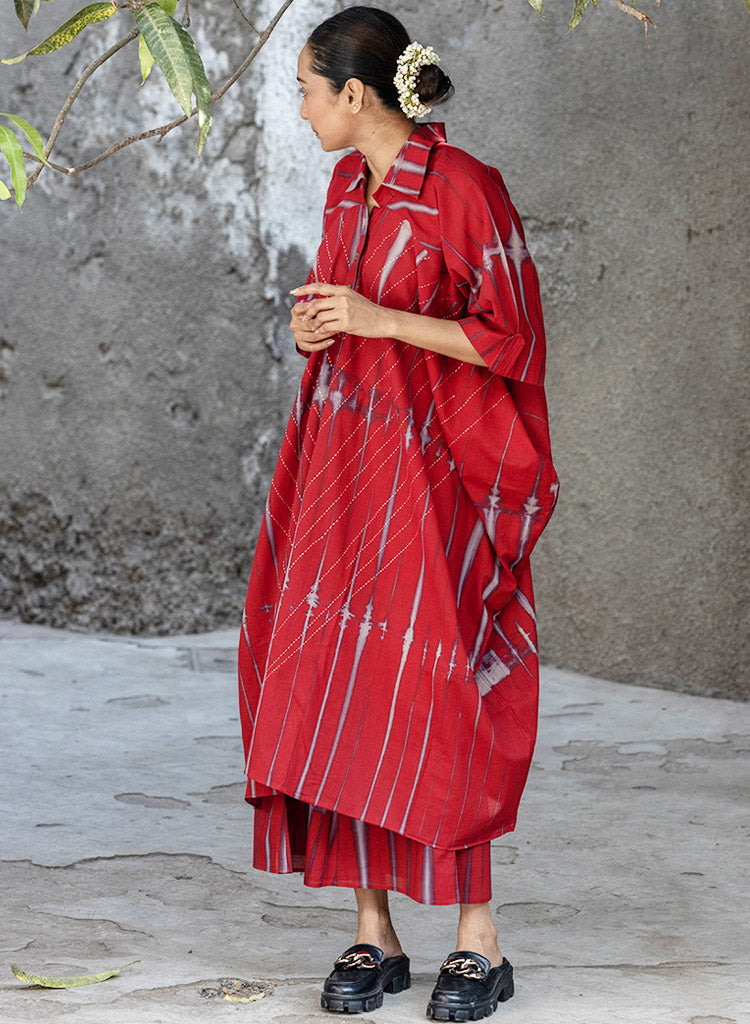 Carmine Cowl Kaftan