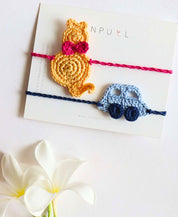 Cat Travels Rakhi Set