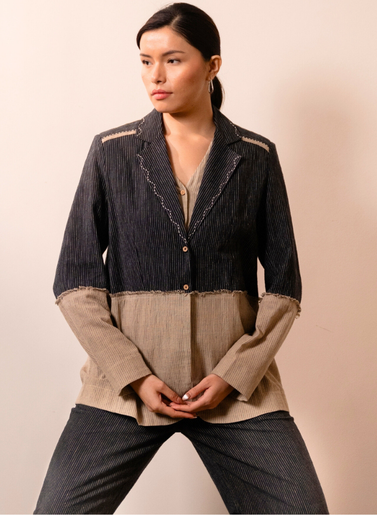 Celeste Stripes Blazer Set