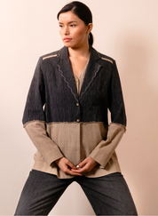 Celeste Stripes Blazer Set