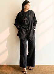 Celeste Black Shirt Kurta