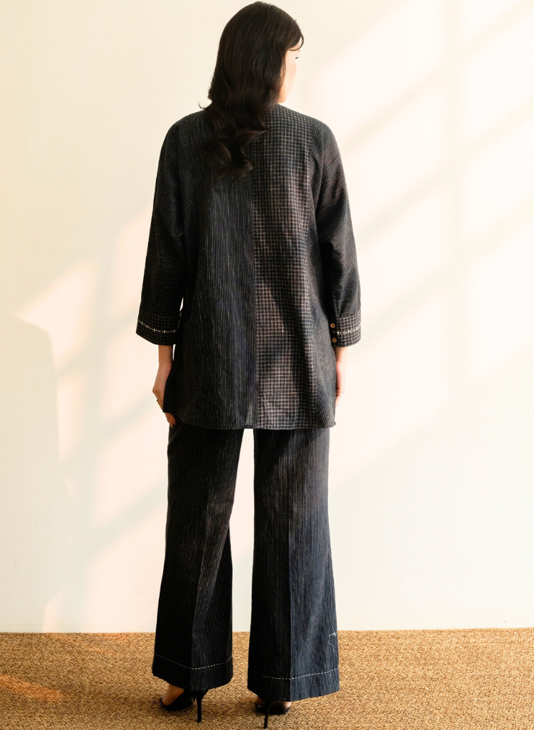 Celeste Black Shirt Kurta