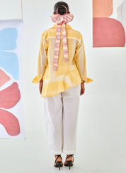 Check Asymmetric Shirt