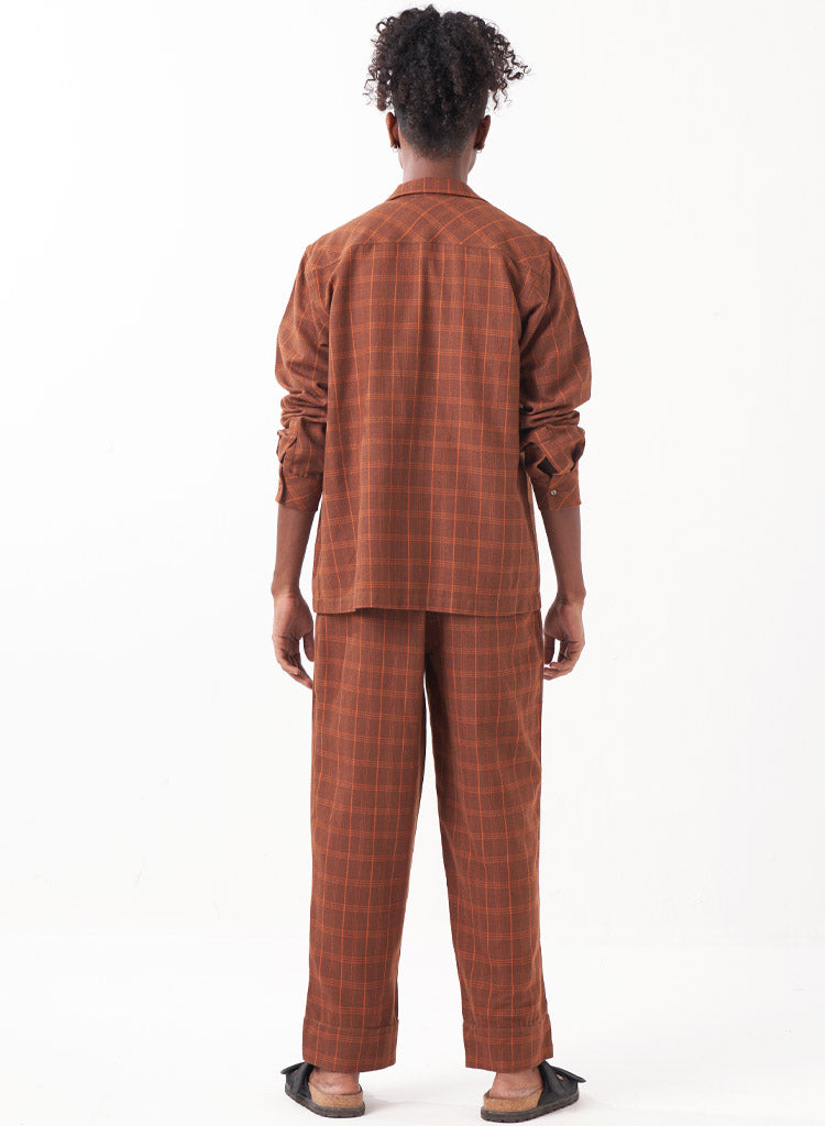 Checkered Pleat Bottoms