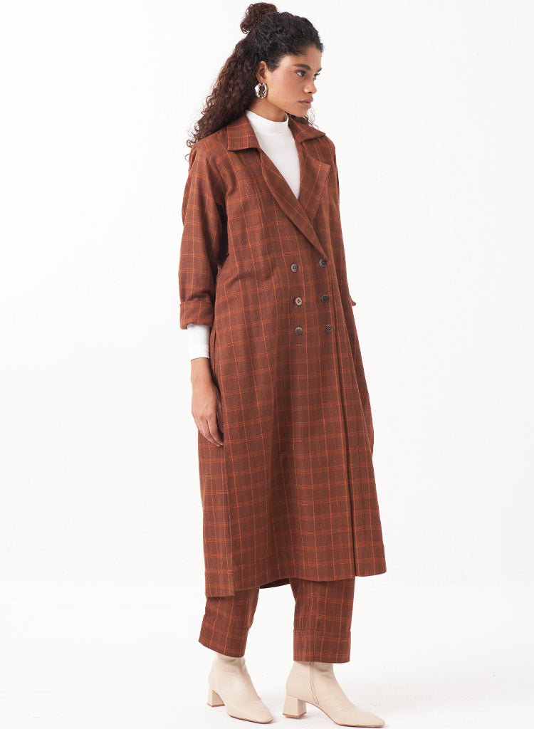 Checkered Pleat Pants