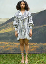 Checkmate Ruffle Dress