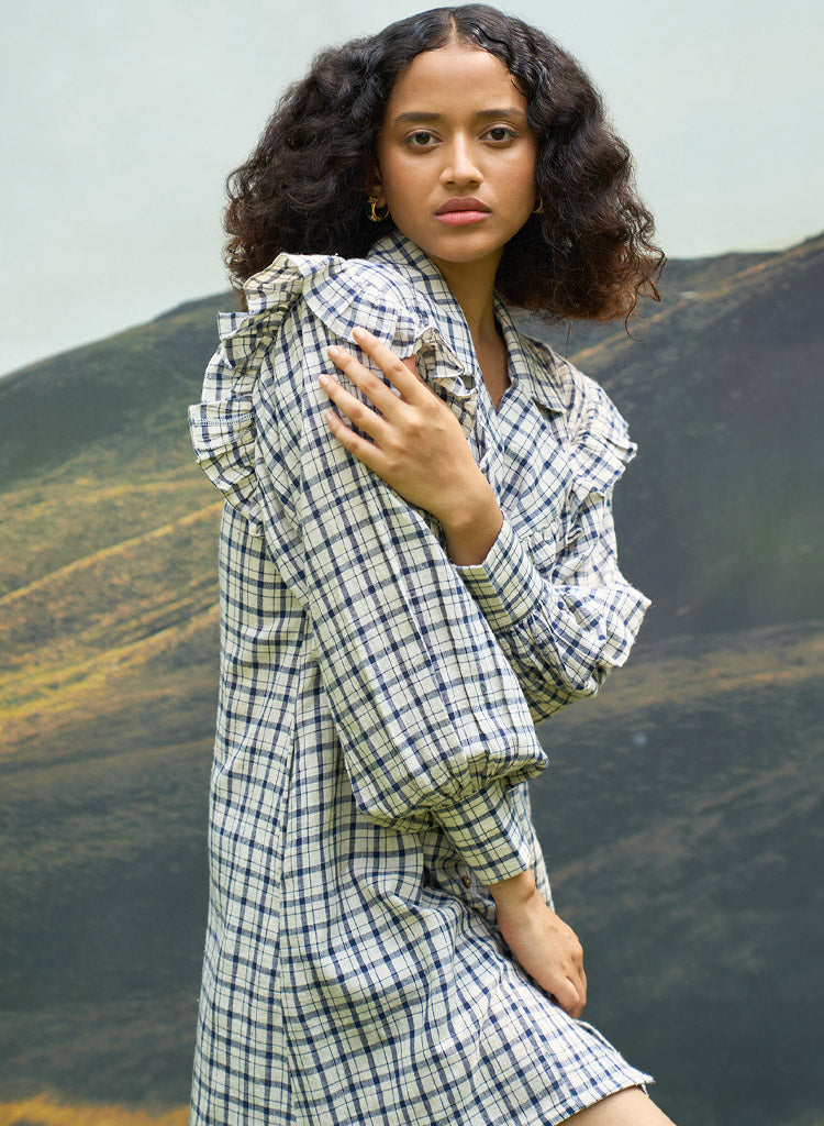 Checkmate Ruffle Dress