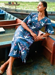 Cherry Blossom Wrap Dress