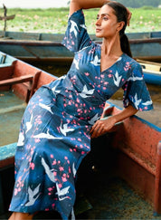 Cherry Blossom Wrap Dress