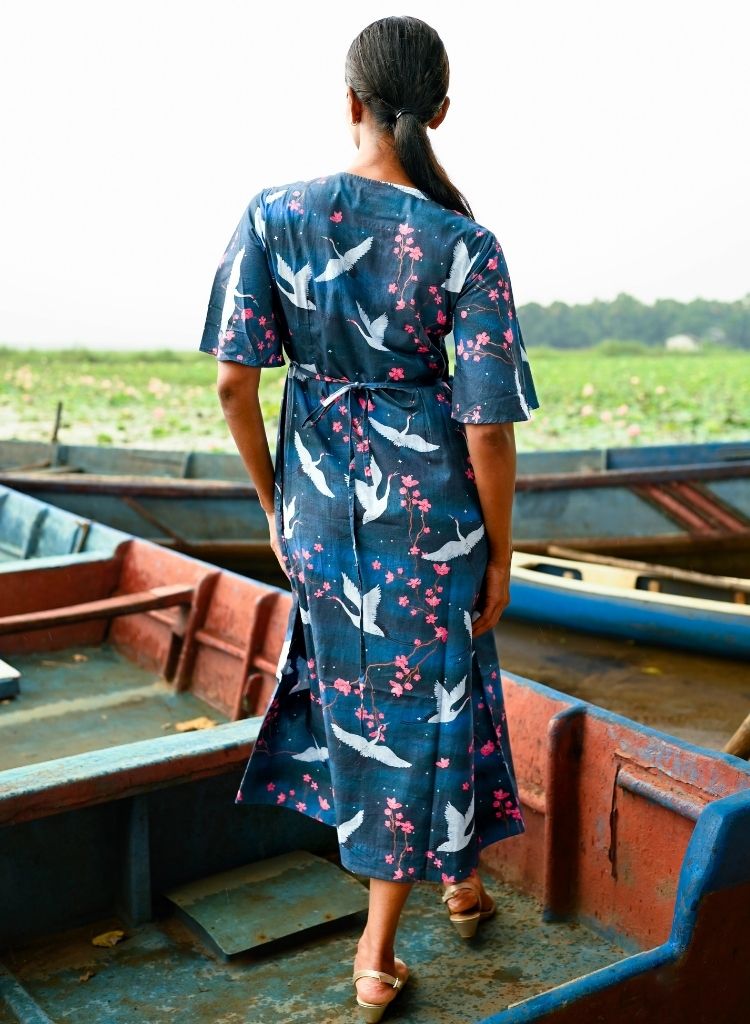 Cherry Blossom Wrap Dress