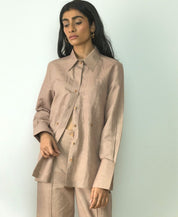 Cinched Waist Shirt Set