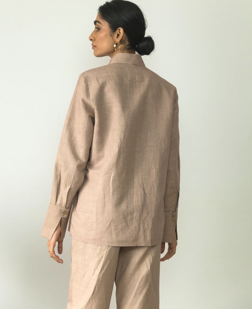 Cinched Waist Shirt Set